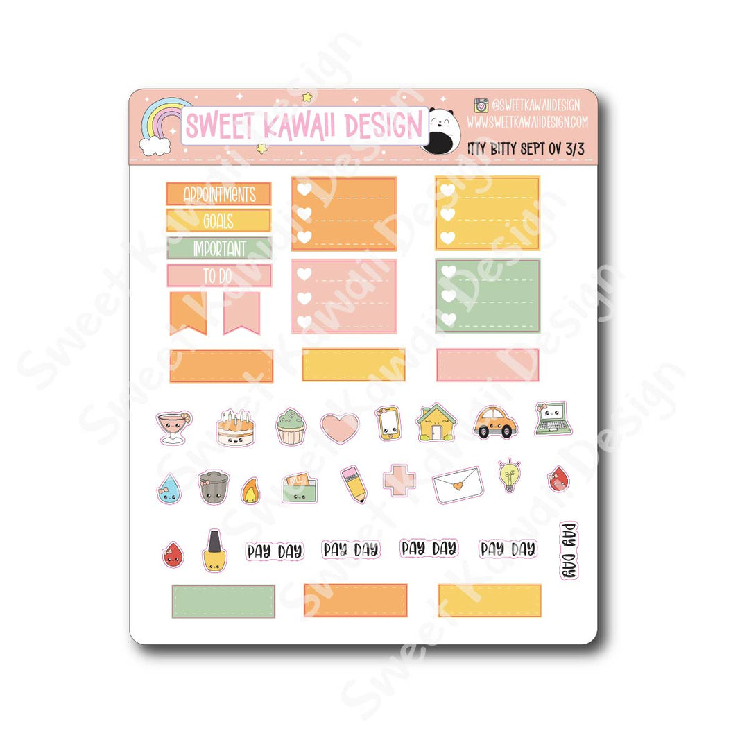 Itty Bitty September 2026 Monthly Overview Stickers