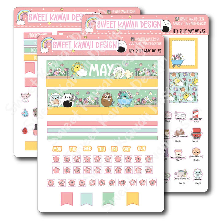 Itty Bitty May 2025 Monthly Overview Stickers