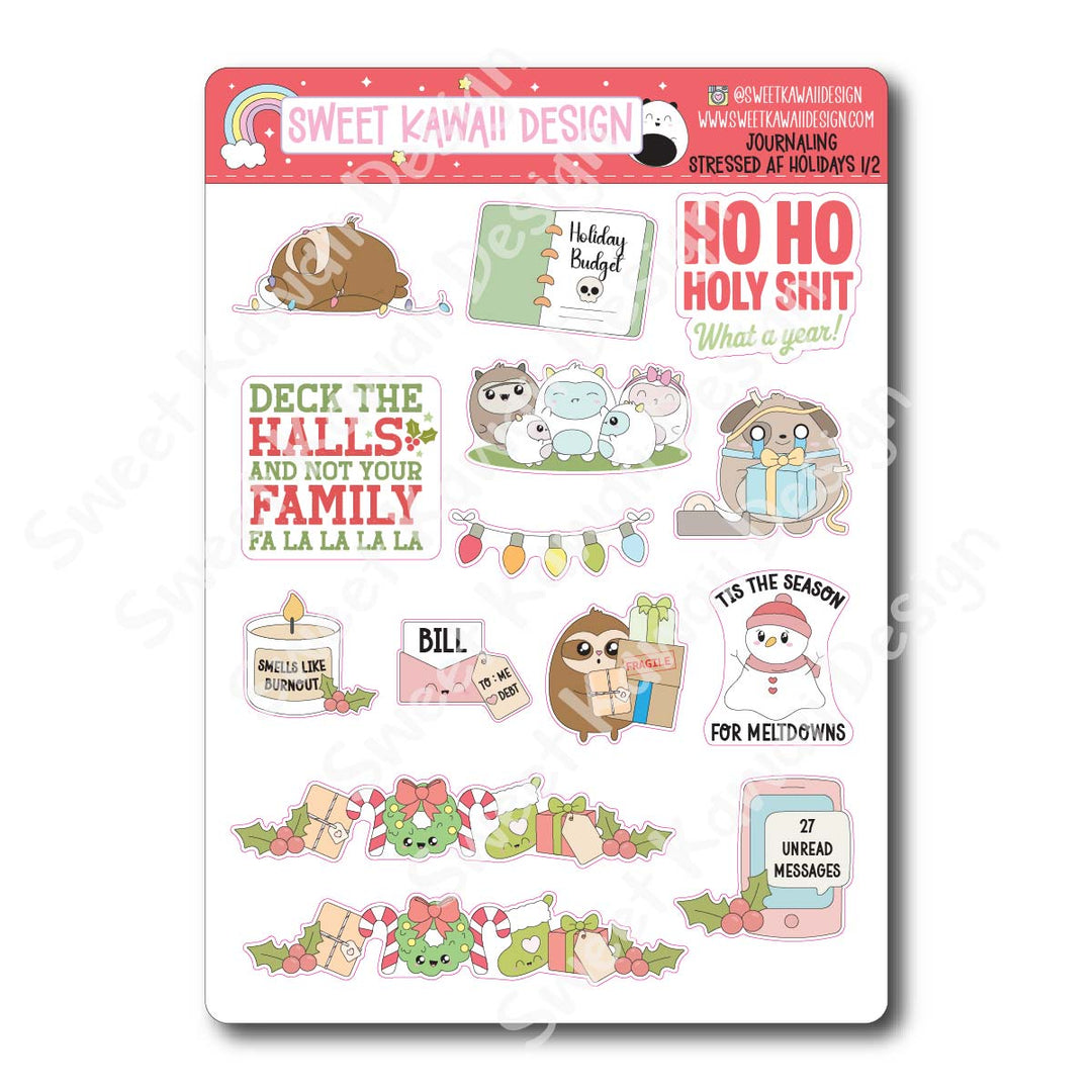 Journaling Kit - Stressed AF Holidays