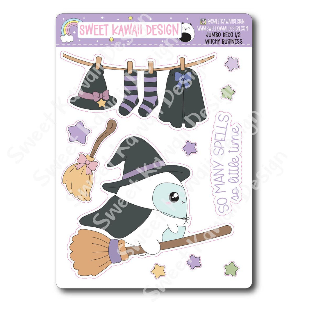 Kawaii Jumbo Deco Stickers - Witchy Business
