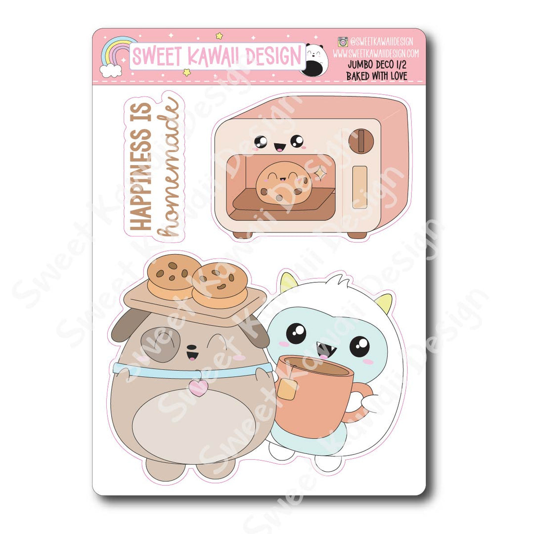 Kawaii Jumbo Deco Stickers - Baked with Love