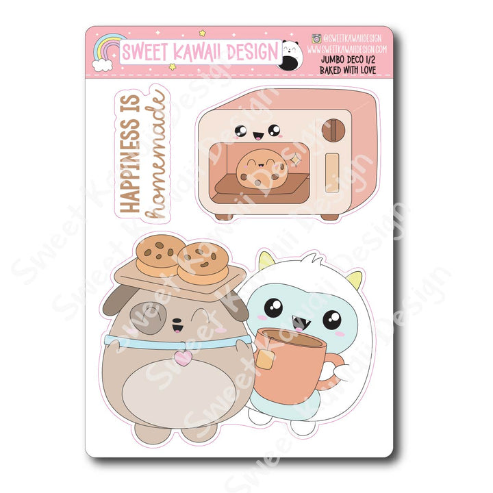 Kawaii Jumbo Deco Stickers - Baked with Love