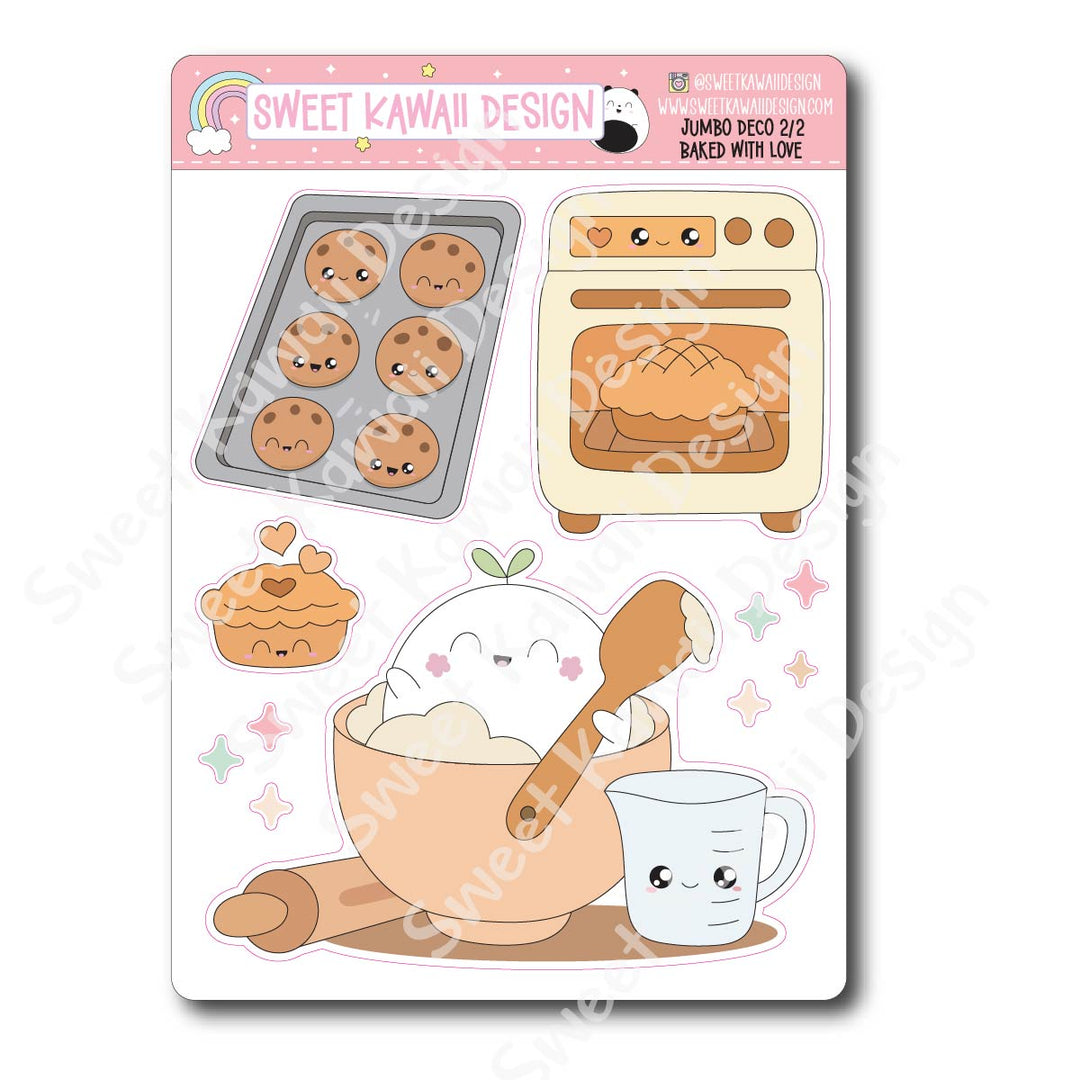 Kawaii Jumbo Deco Stickers - Baked with Love