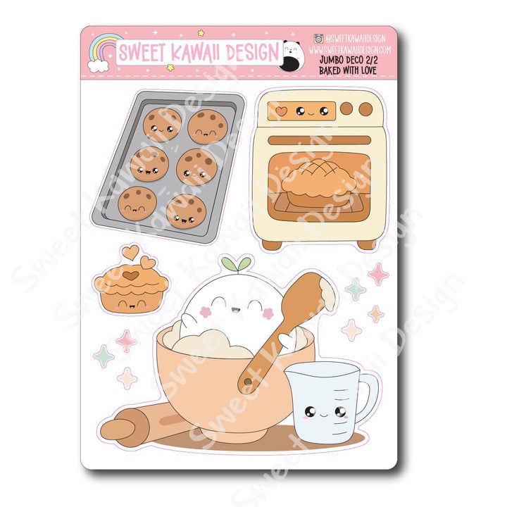Kawaii Jumbo Deco Stickers - Baked with Love