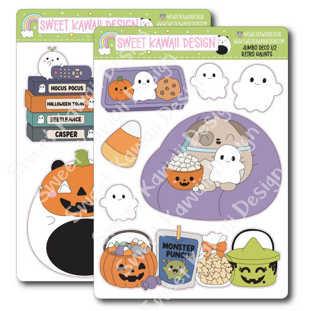 Kawaii Jumbo Deco Stickers - Retro Haunts
