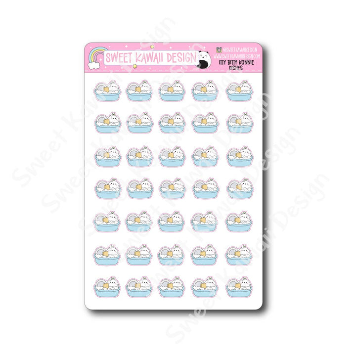 Kawaii Konnie Stickers - Dishes
