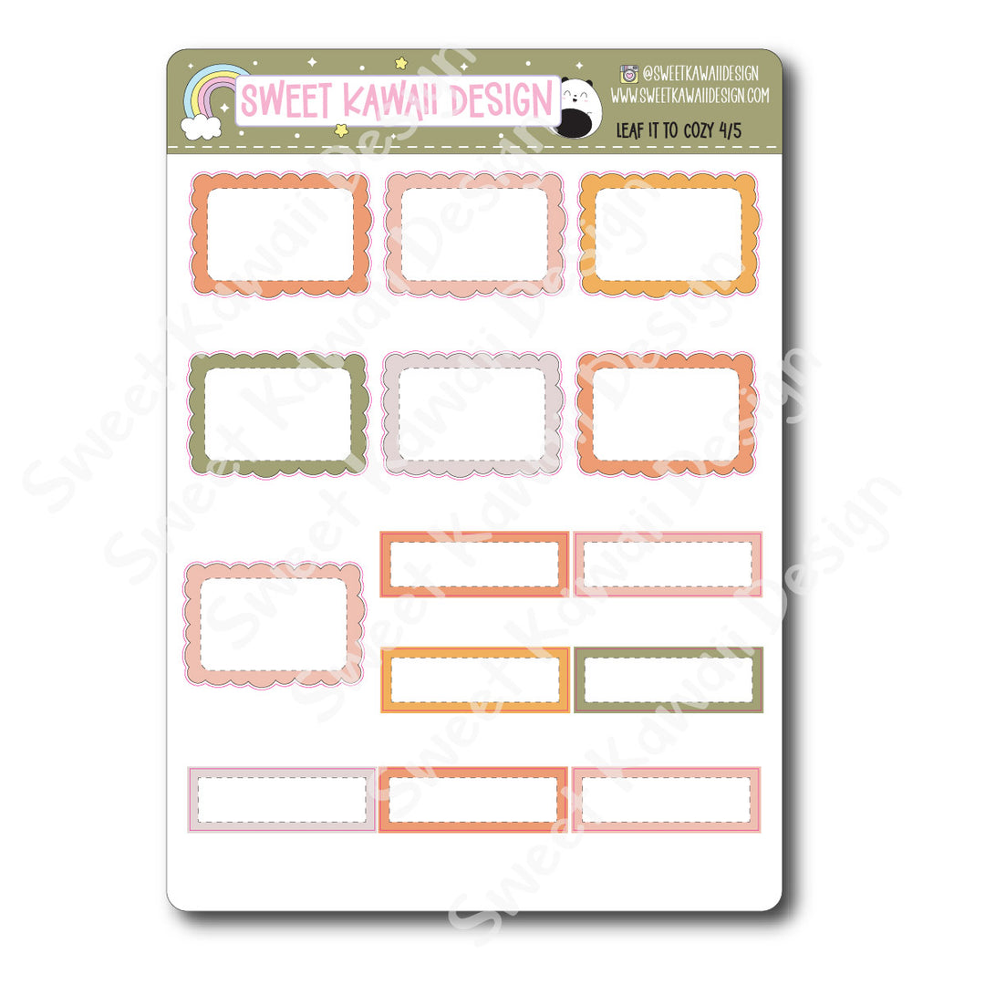 Weekly Kit - Leaf it to Cozy - SIZE OPTIONS AVAILABLE