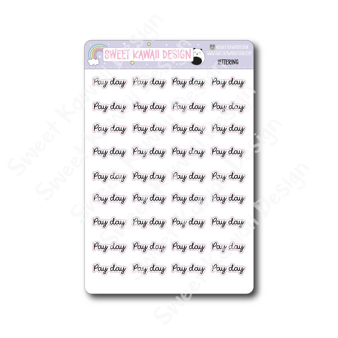 Lettering - Pay Day (Cursive)