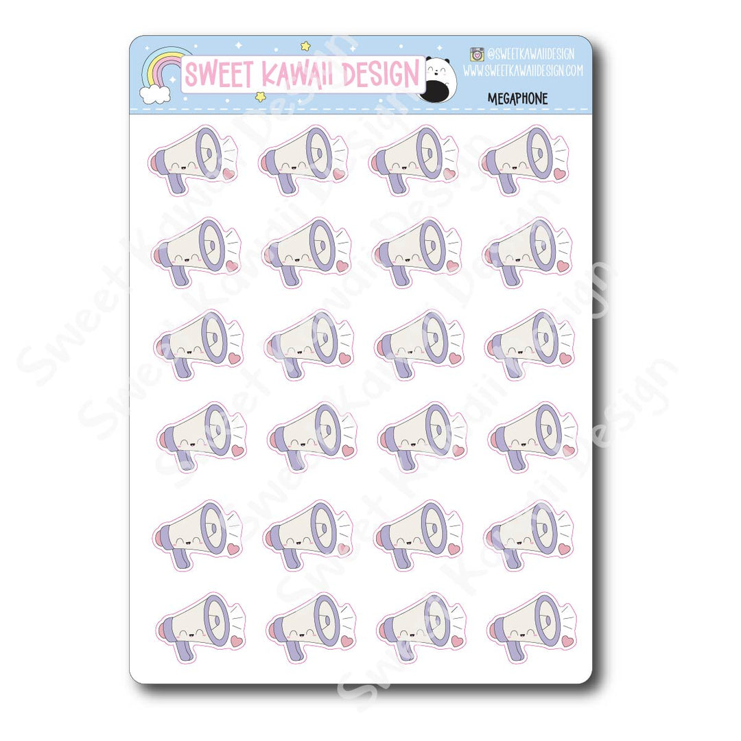 Kawaii Megaphone Stickers