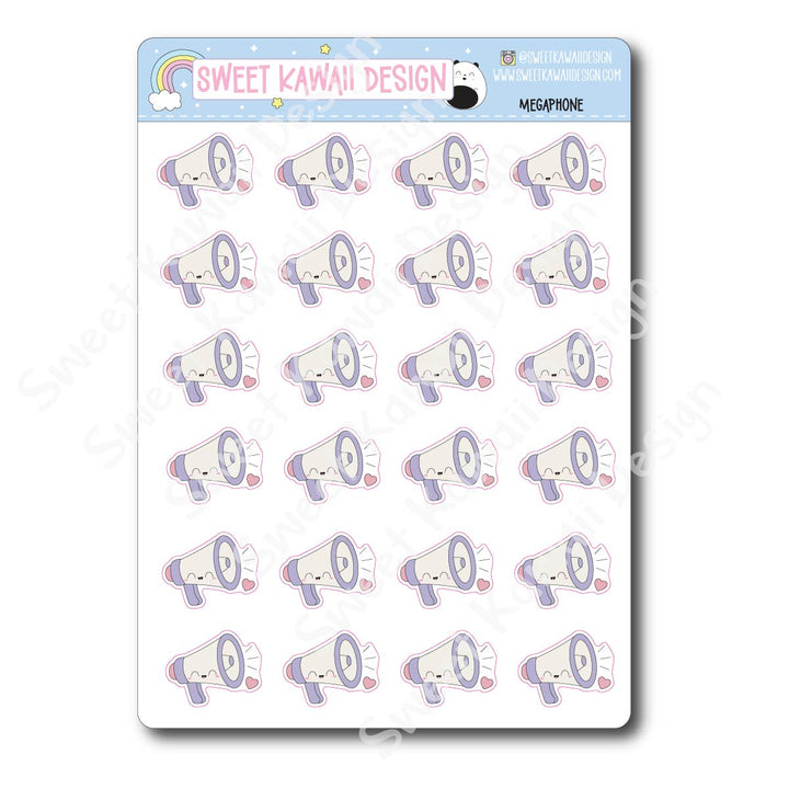 Kawaii Megaphone Stickers
