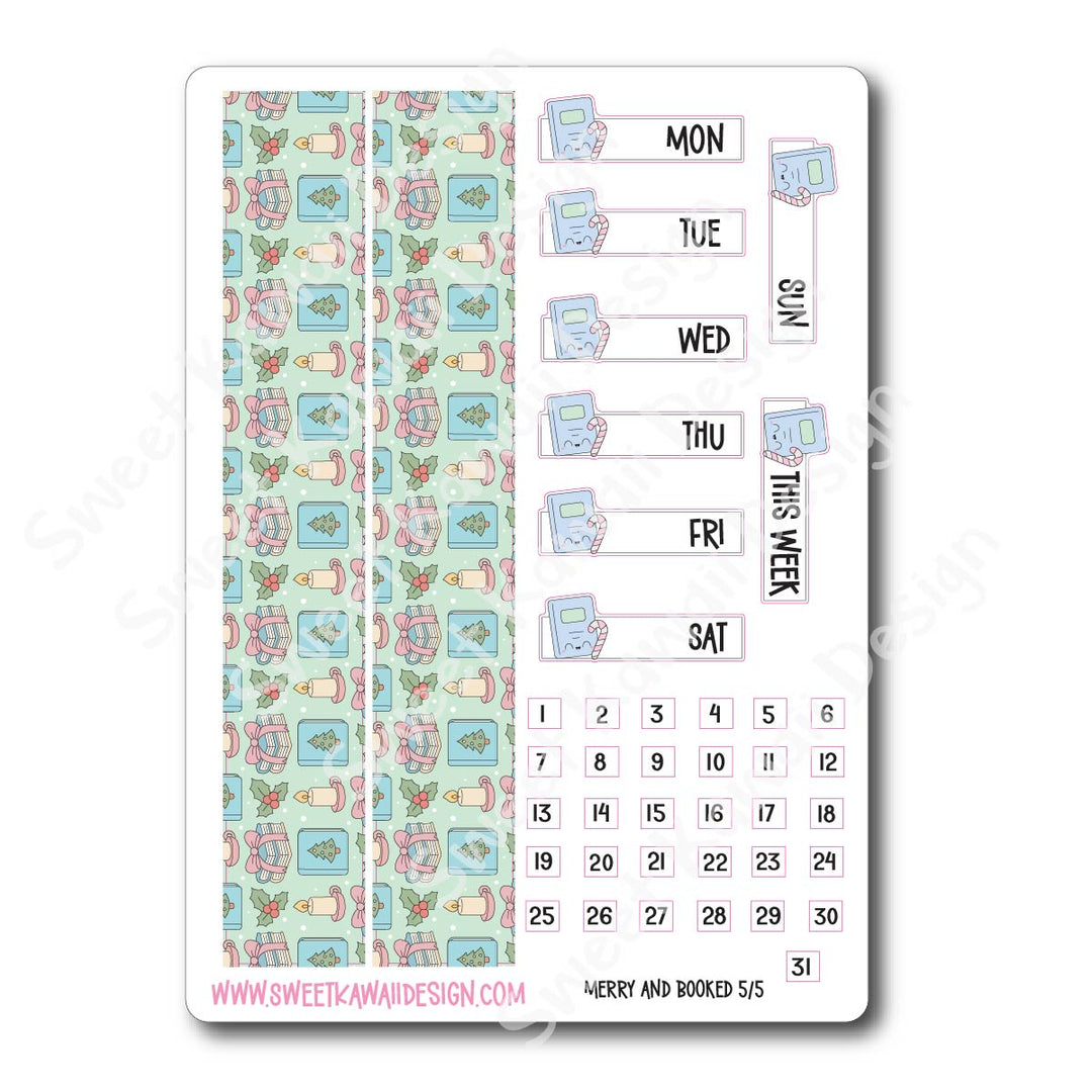 Weekly Kit - Merry and Booked - SIZE OPTIONS AVAILABLE