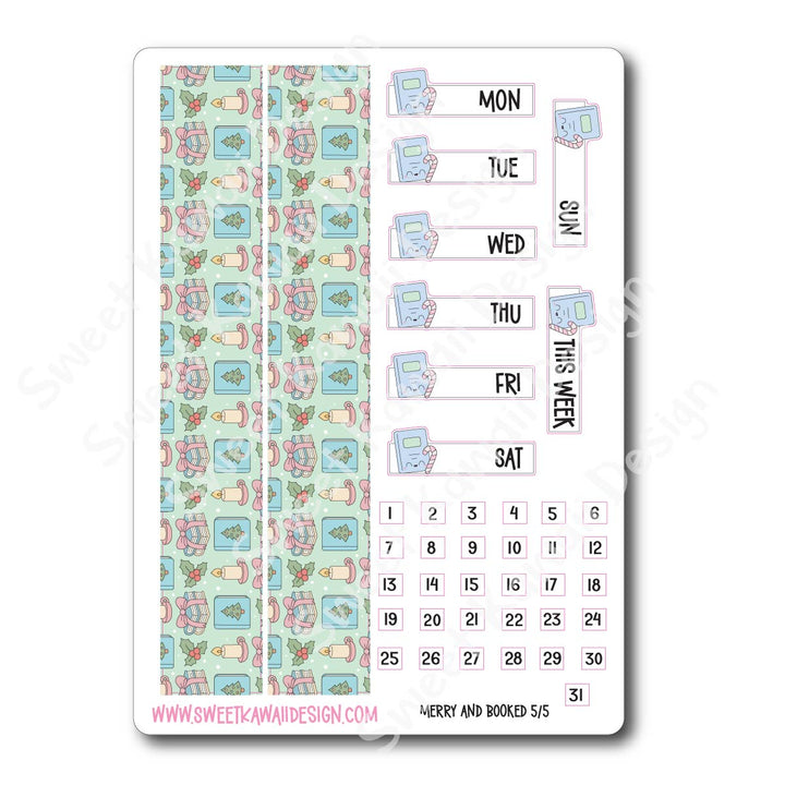 Weekly Kit - Merry and Booked - SIZE OPTIONS AVAILABLE