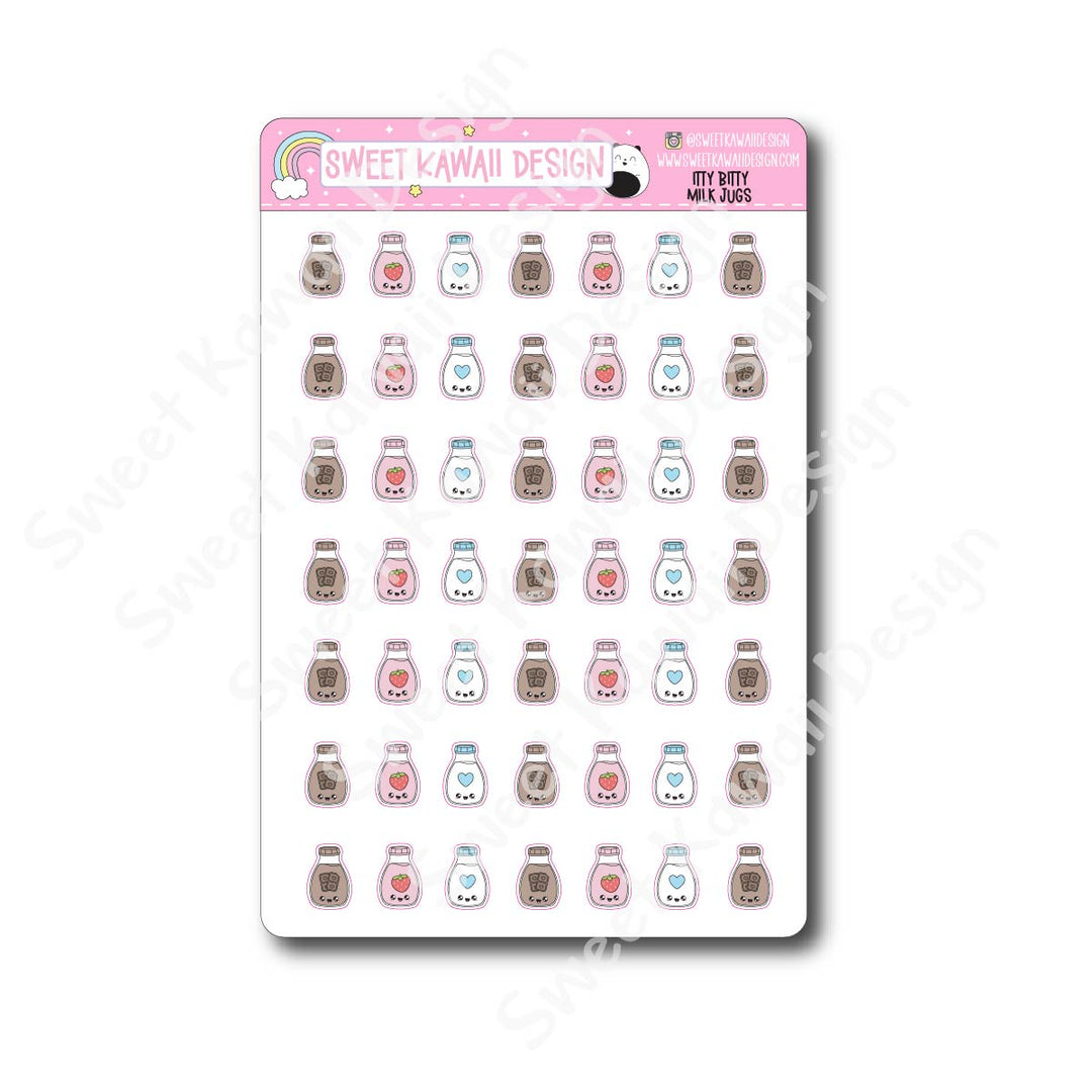 Kawaii Milk Jug Stickers