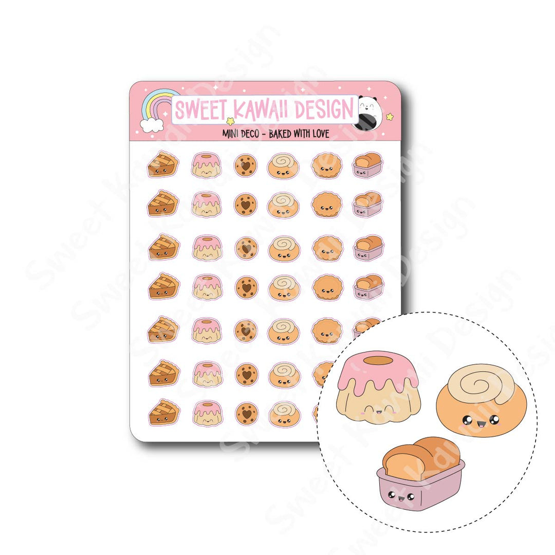 Kawaii Mini Deco Stickers - Baked with Love