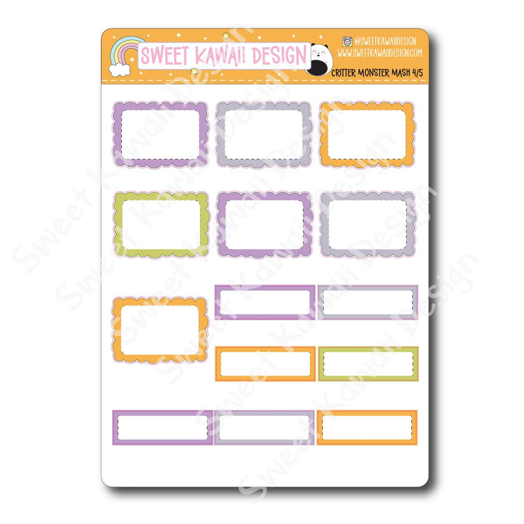 Weekly Kit - Critter Monster Mash - SIZE OPTIONS AVAILABLE