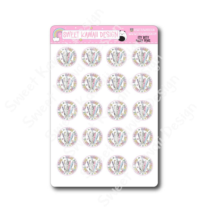 Kawaii More Pens Stickers