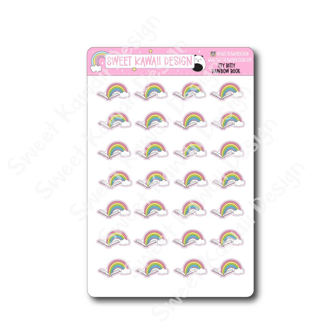 Kawaii Rainbow Book Stickers