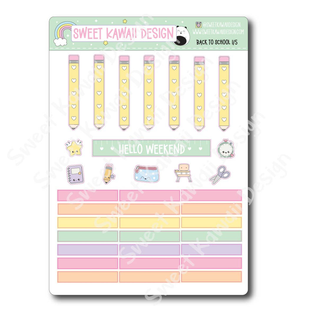 Weekly Kit - Back to School - SIZE OPTIONS AVAILABLE