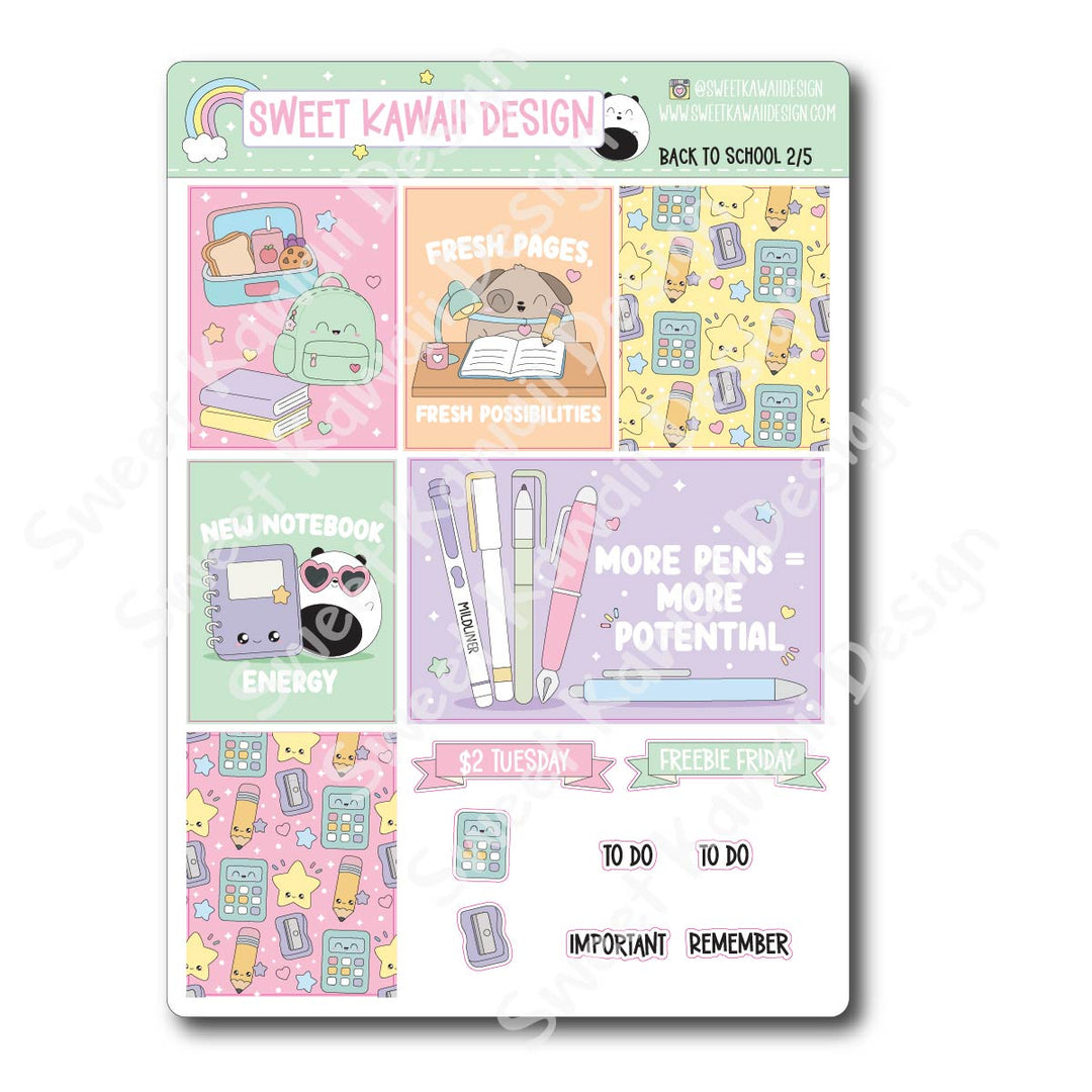 Weekly Kit - Back to School - SIZE OPTIONS AVAILABLE