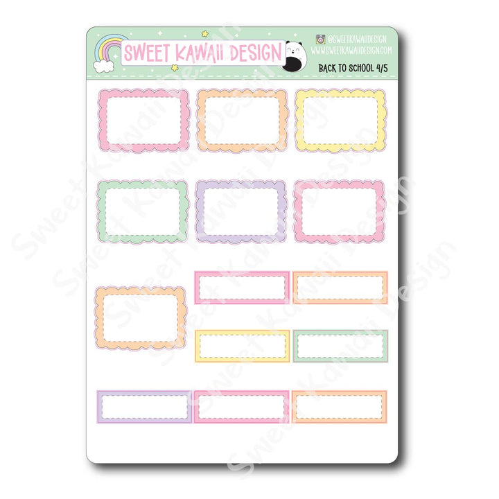 Weekly Kit - Back to School - SIZE OPTIONS AVAILABLE