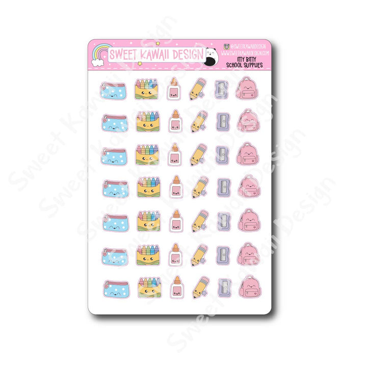Kawaii School Supplies Stickers