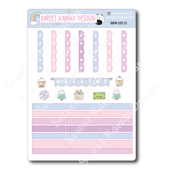Weekly Kit - Snow Cute - SIZE OPTIONS AVAILABLE