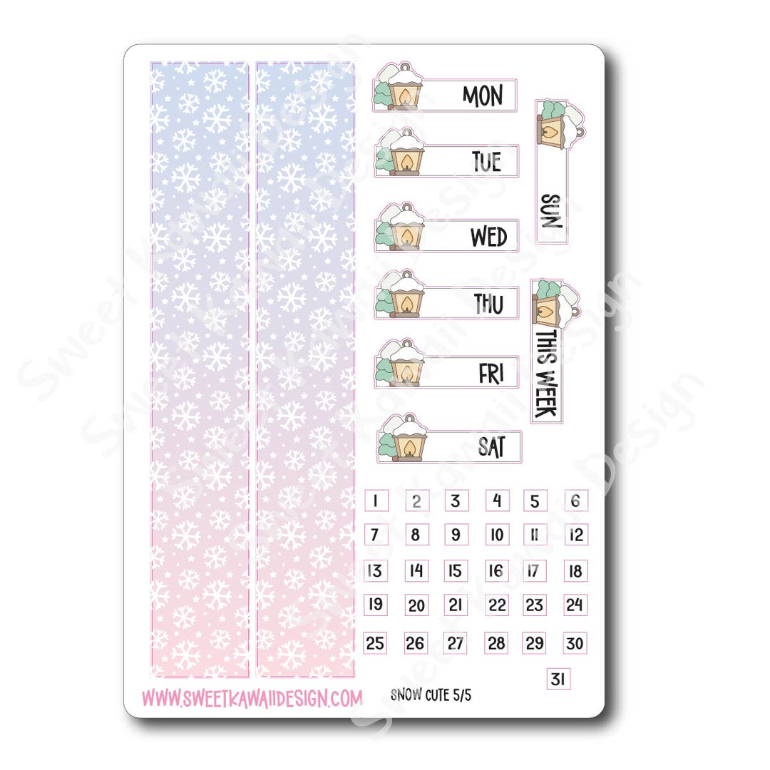 Weekly Kit - Snow Cute - SIZE OPTIONS AVAILABLE