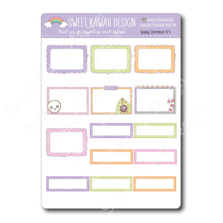 Weekly Kit  - Spooky Christmas - SIZE OPTIONS AVAILABLE