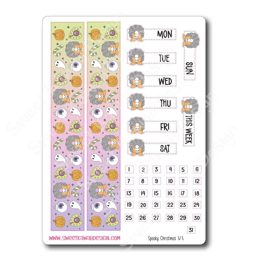 Weekly Kit  - Spooky Christmas - SIZE OPTIONS AVAILABLE