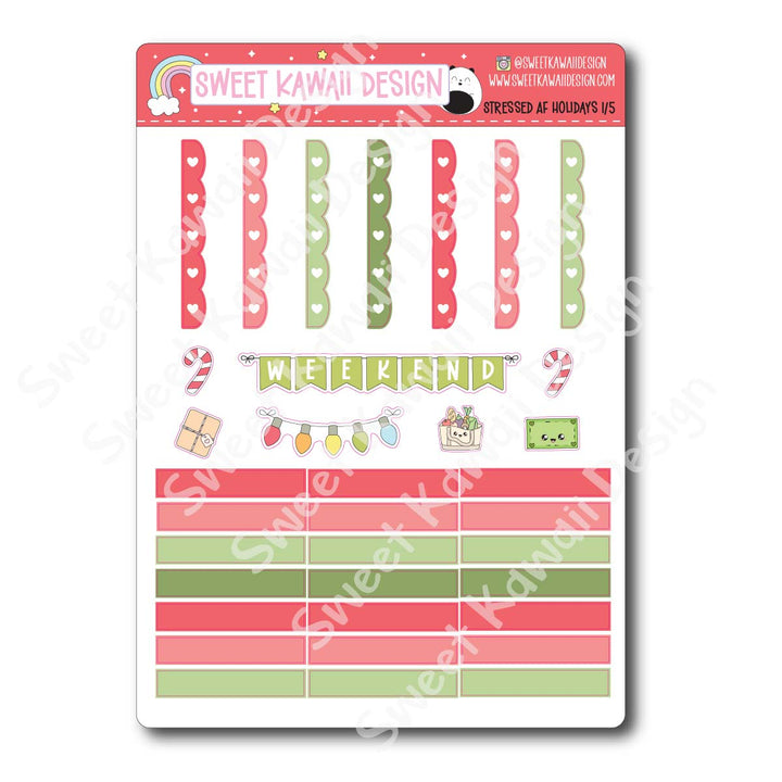 Weekly Kit - Stressed AF Holidays - SIZE OPTIONS AVAILABLE