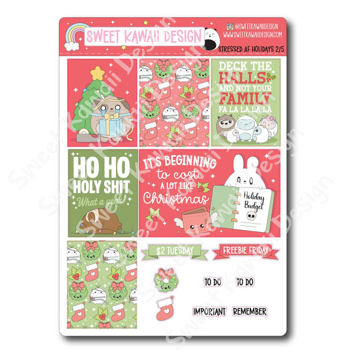 Weekly Kit - Stressed AF Holidays - SIZE OPTIONS AVAILABLE