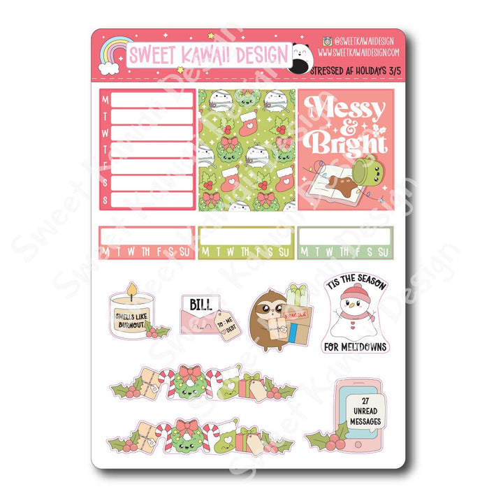 Weekly Kit - Stressed AF Holidays - SIZE OPTIONS AVAILABLE