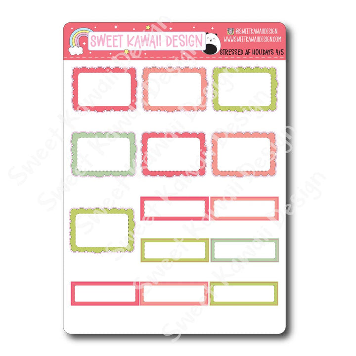 Weekly Kit - Stressed AF Holidays - SIZE OPTIONS AVAILABLE