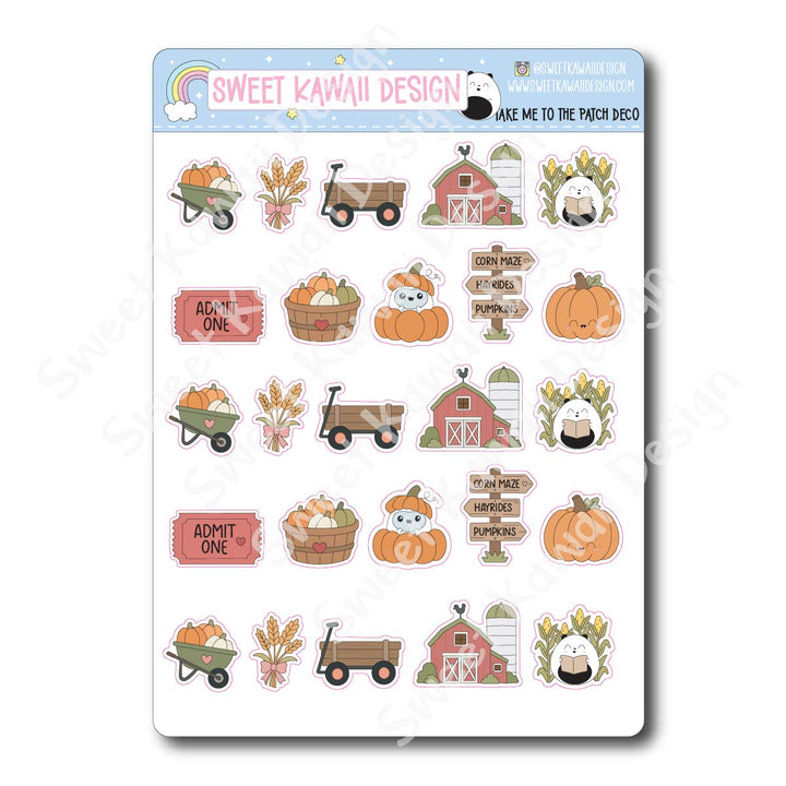 Kawaii Take Me To The Patch Deco Stickers