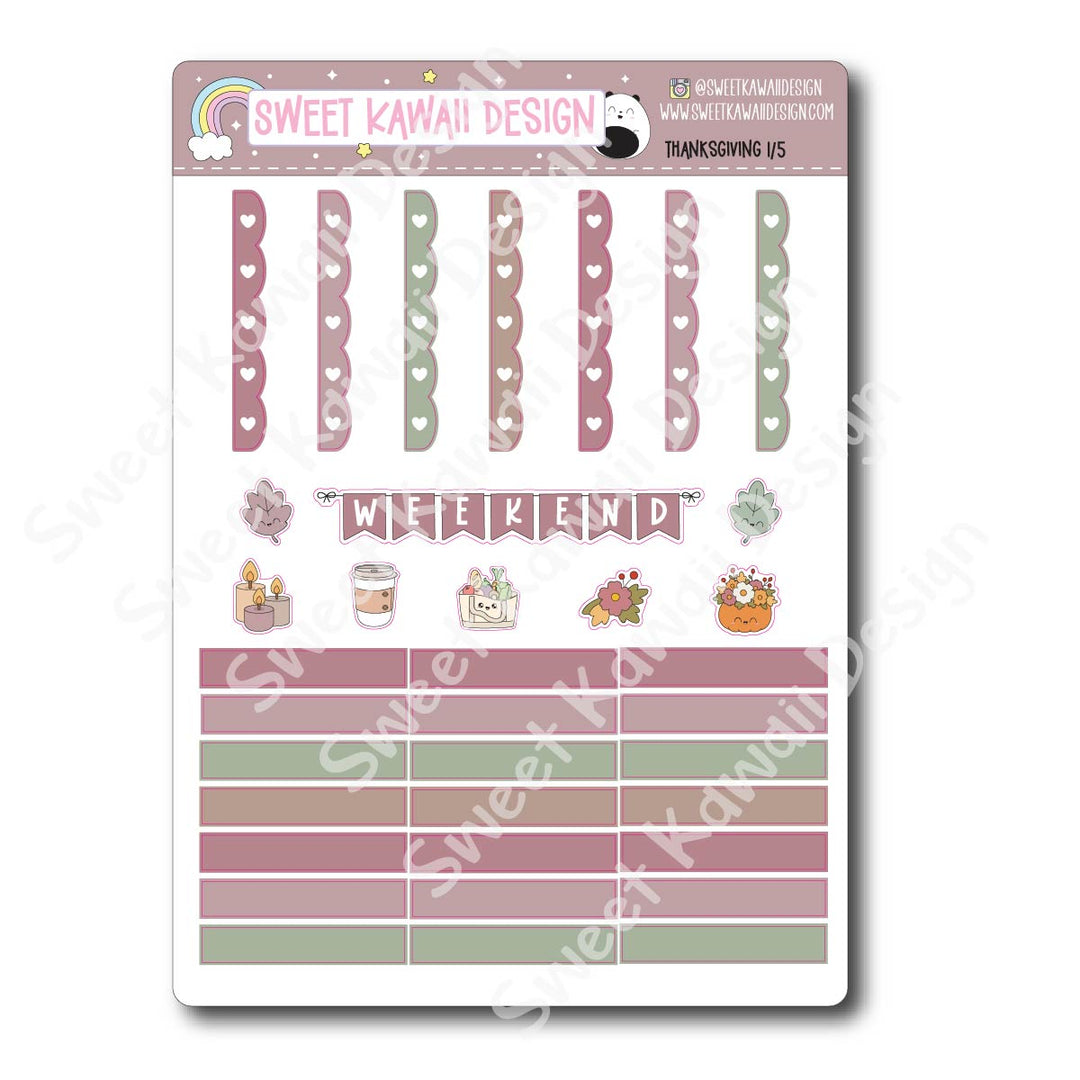 Weekly Kit - Thanksgiving - SIZE OPTIONS AVAILABLE