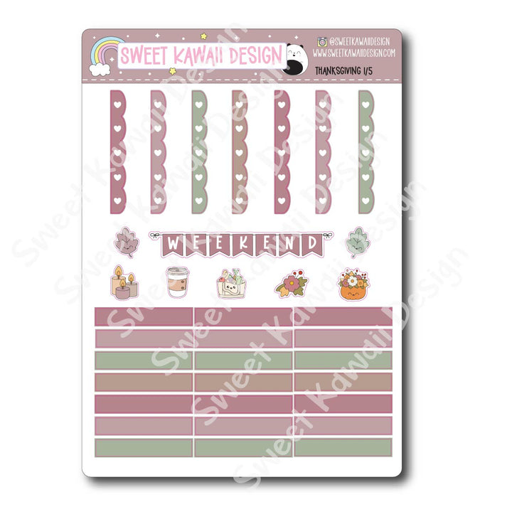 Weekly Kit - Thanksgiving - SIZE OPTIONS AVAILABLE