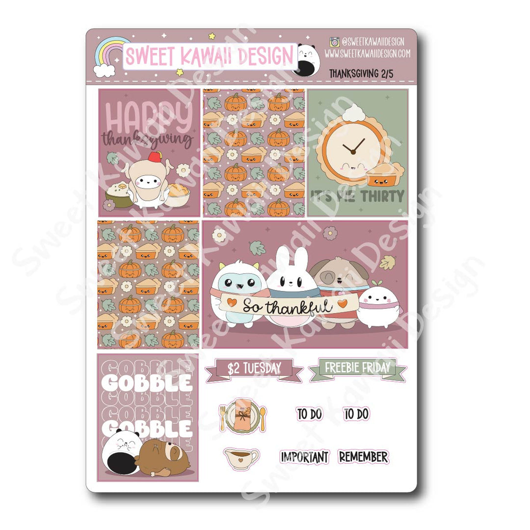 Weekly Kit - Thanksgiving - SIZE OPTIONS AVAILABLE
