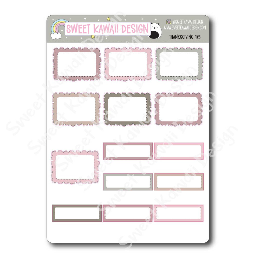 Weekly Kit - Thanksgiving - SIZE OPTIONS AVAILABLE