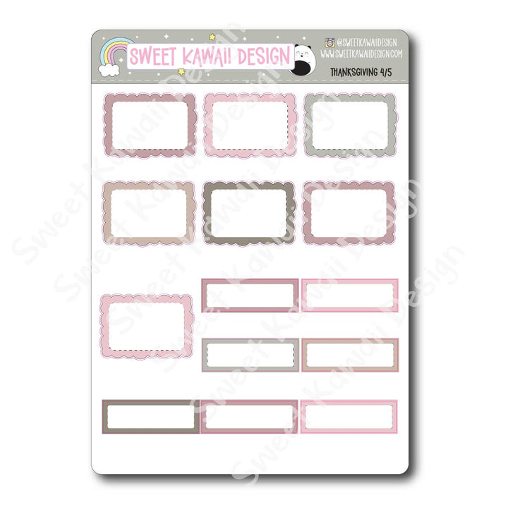 Weekly Kit - Thanksgiving - SIZE OPTIONS AVAILABLE