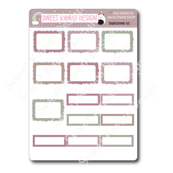 Weekly Kit - Thanksgiving - SIZE OPTIONS AVAILABLE