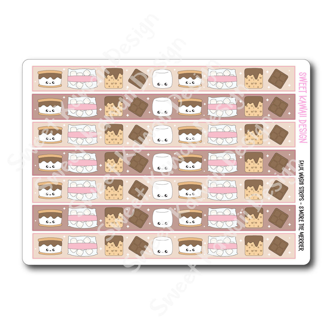 Kawaii Faux Washi Strips - S'more the Merrier