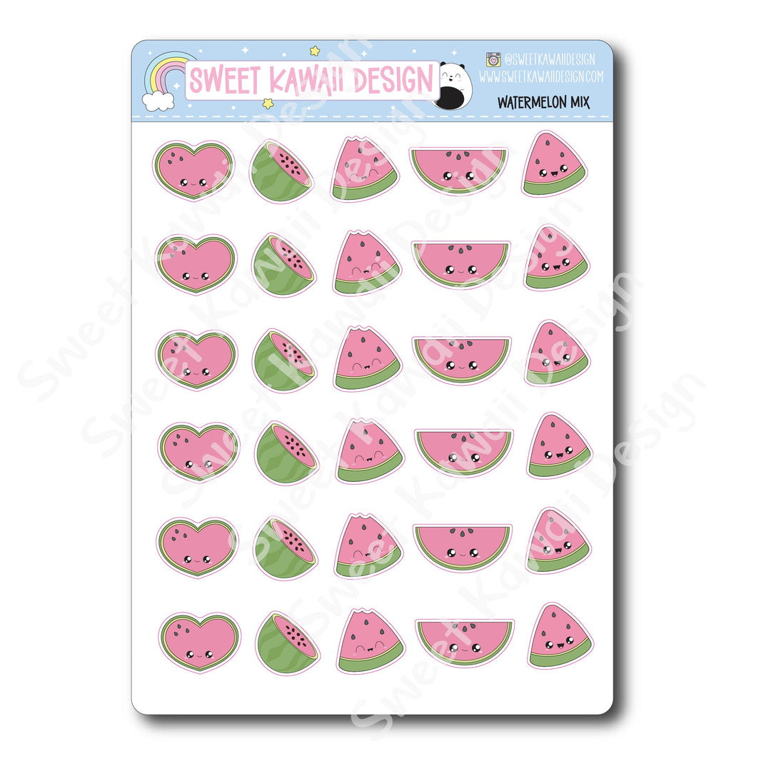 Kawaii Watermelon Stickers