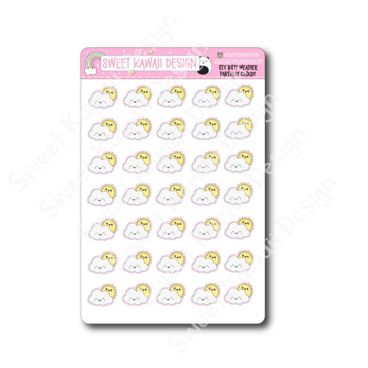 Kawaii Weather Stickers - Choose your sheet!