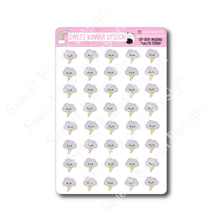 Kawaii Weather Stickers - Choose your sheet!