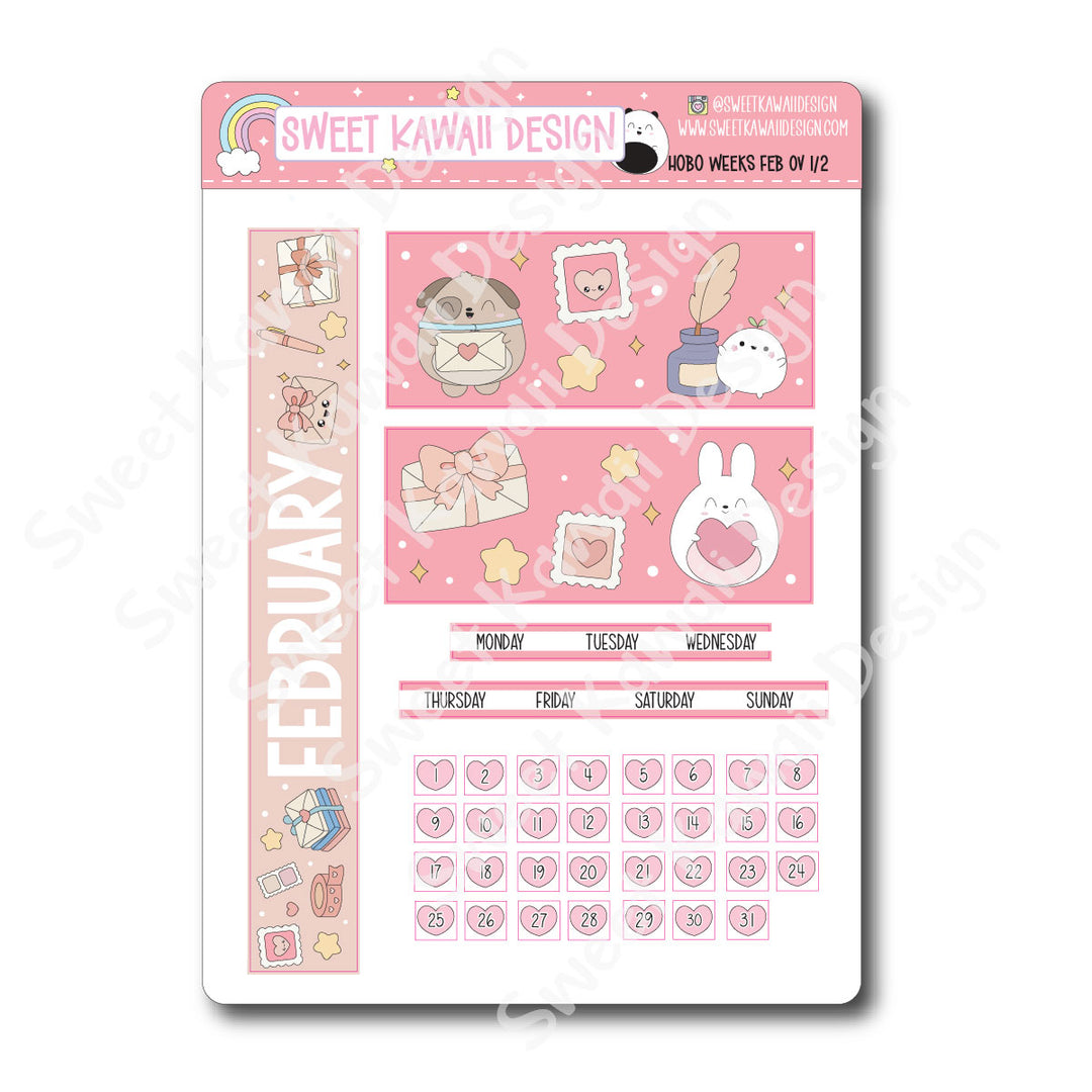 February 2026 Monthly Overview Stickers - HOBONICHI WEEKS