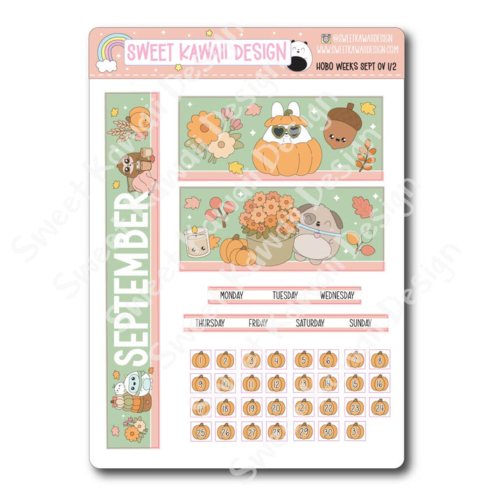 September 2026 Monthly Overview Stickers - HOBONICHI WEEKS