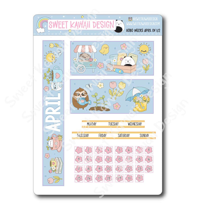 April 2026 Monthly Overview Stickers - HOBONICHI WEEKS