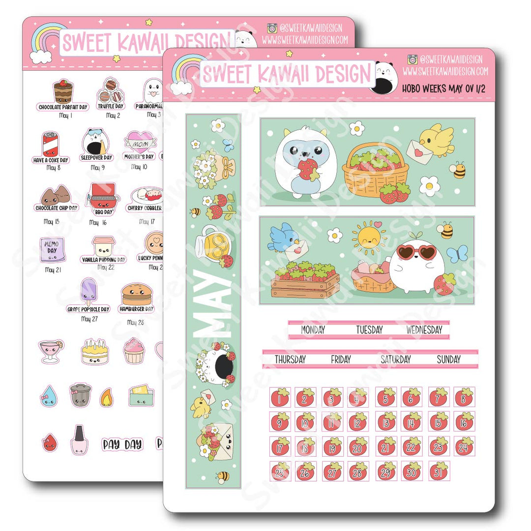 May 2026 Monthly Overview Stickers - HOBONICHI WEEKS