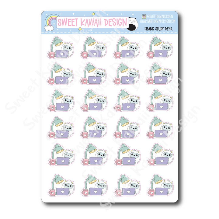 Kawaii Yeti (Frank) Stickers - Study Desk