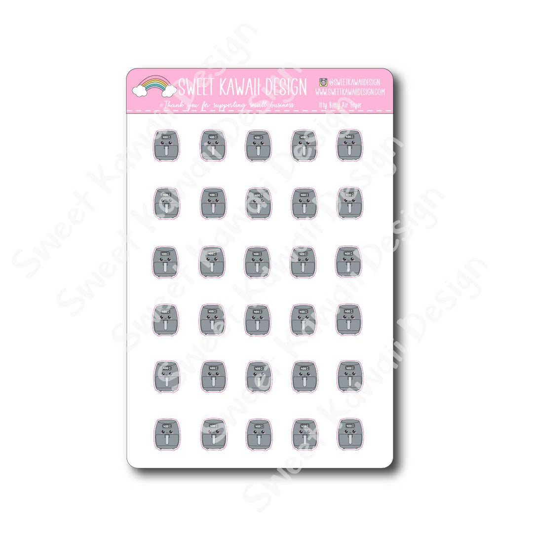 Kawaii Air Fryer Stickers
